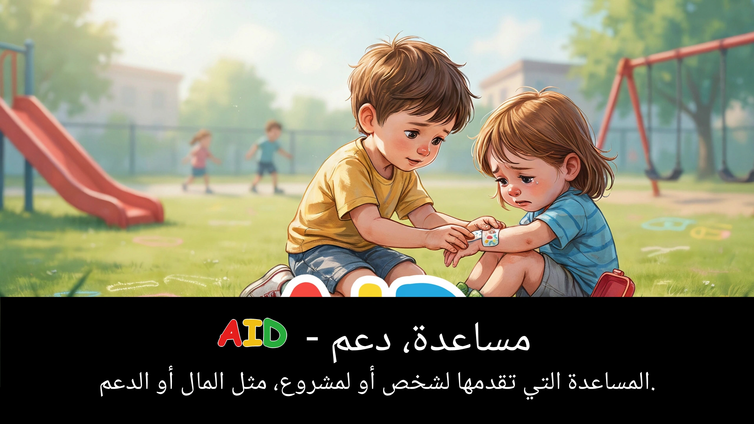 Arabic Illustration for aid